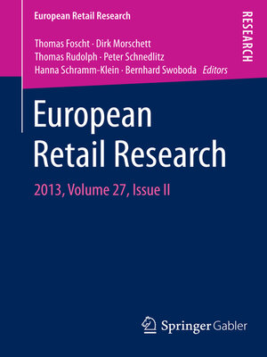 cover image of European Retail Research 2013, Volume 27, Issue II